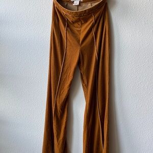 Flare yellow/orange velvet pants